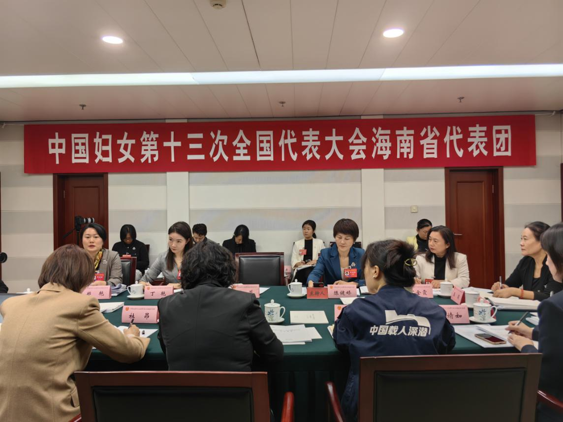 中国妇女十三大海南省代表团 举行第一次会议